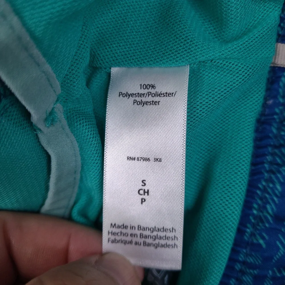 Ike Behar Mens Swim Trunks Shorts Size Small 30‎ Waist Blue Teal Geometric Palm